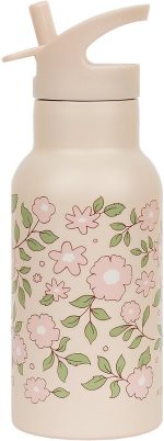 A Little Lovely Company Vattenflaska Blommor 350 ml|Rosa