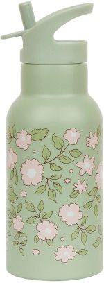 A Little Lovely Company Vattenflaska Blommor Salvia 350 ml|Grön