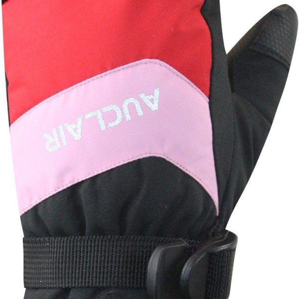 Auclair Frost JR Softshellvantar|Black/Pink/Red