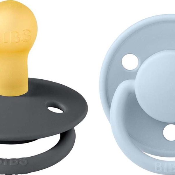 BIBS De Lux Napp 2-pack Latex Stl 1 Rund