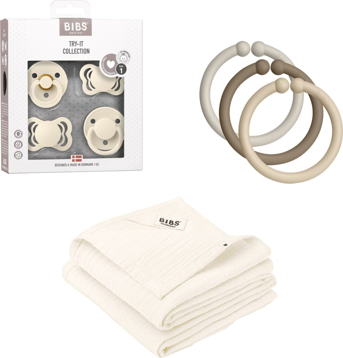 BIBS Newborn Gåvoset|Ivory