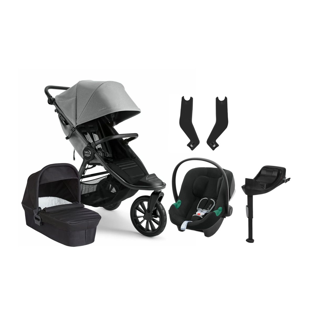 Baby Jogger City Elite 2 Duovagn inkl. Cybex Aton B2 &  Bas