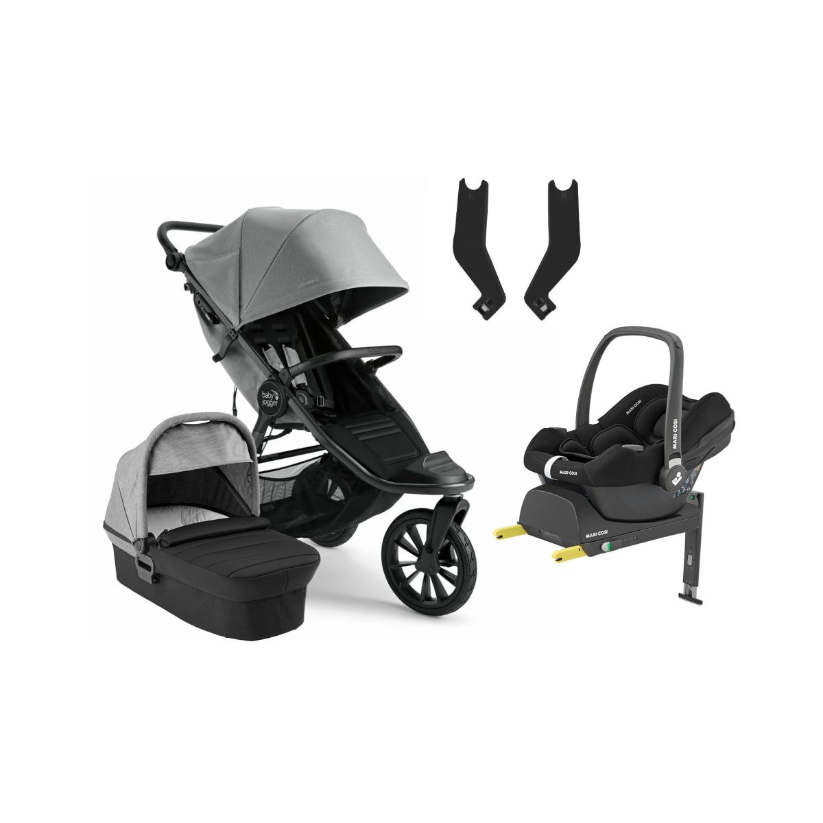 Baby Jogger City Elite 2 Duovagn inkl. Maxi-Cosi CabrioFix &  Bas