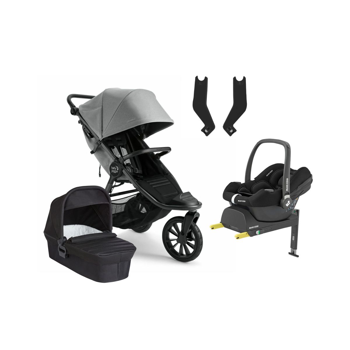 Baby Jogger City Elite 2 Duovagn inkl. Maxi-Cosi CabrioFix &  Bas