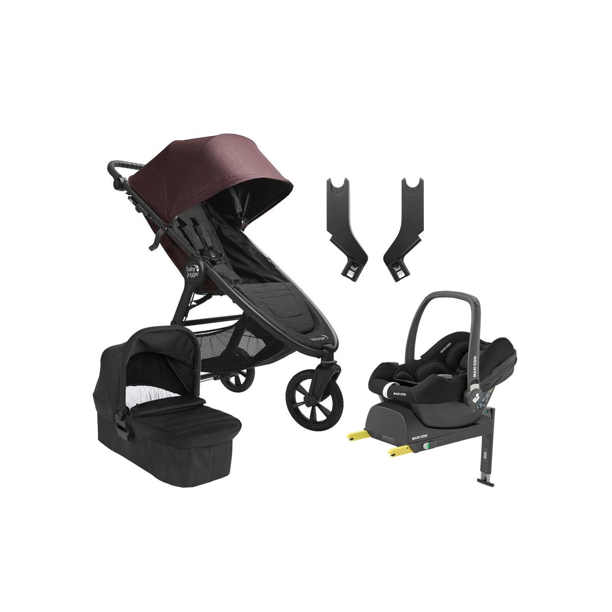 Baby Jogger City Mini GT 2.1 Duovagn inkl. Maxi-Cosi CabrioFix &  Bas