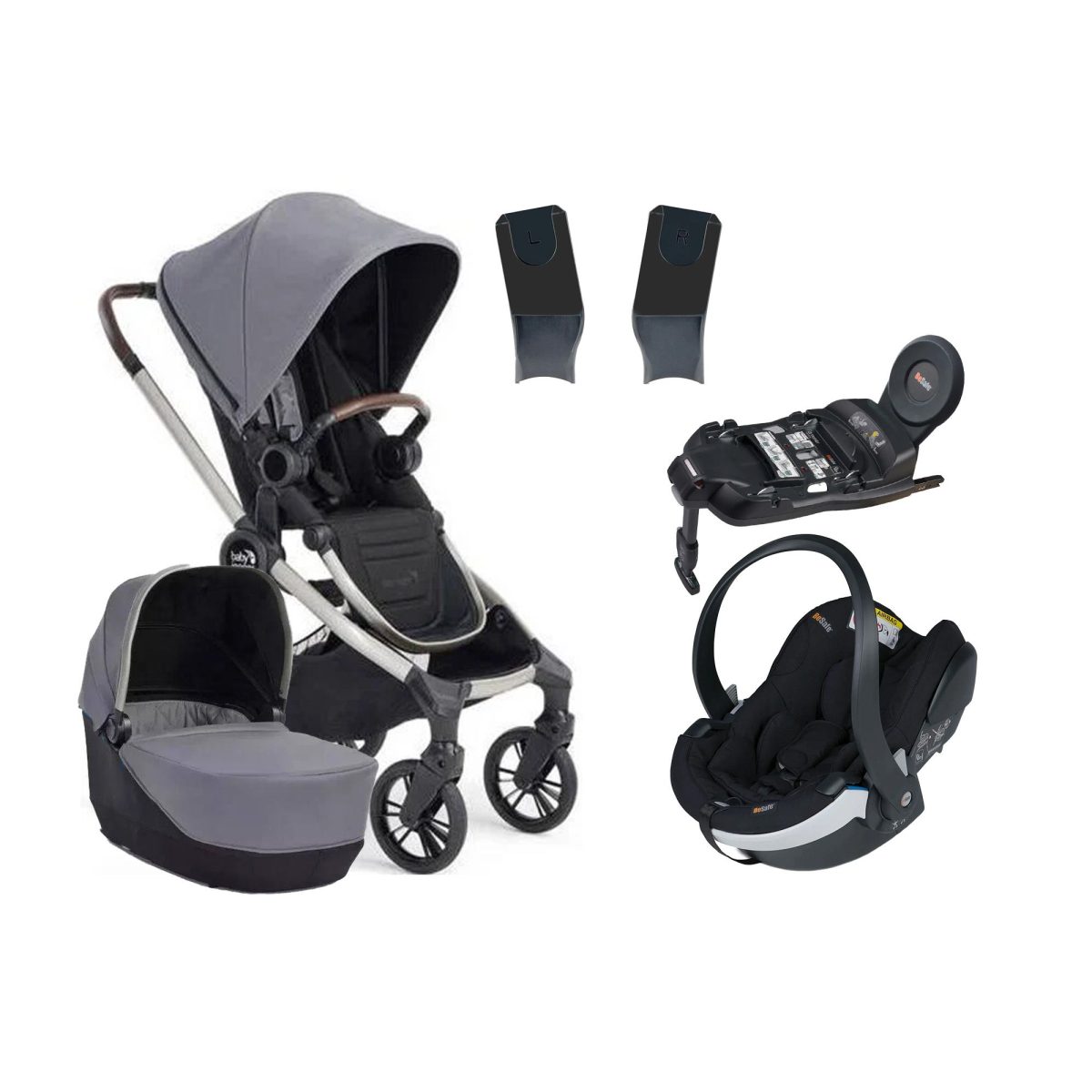 Baby Jogger City Sights Duovagn inkl. BeSafe iZi Go Modular X2 &  Bas