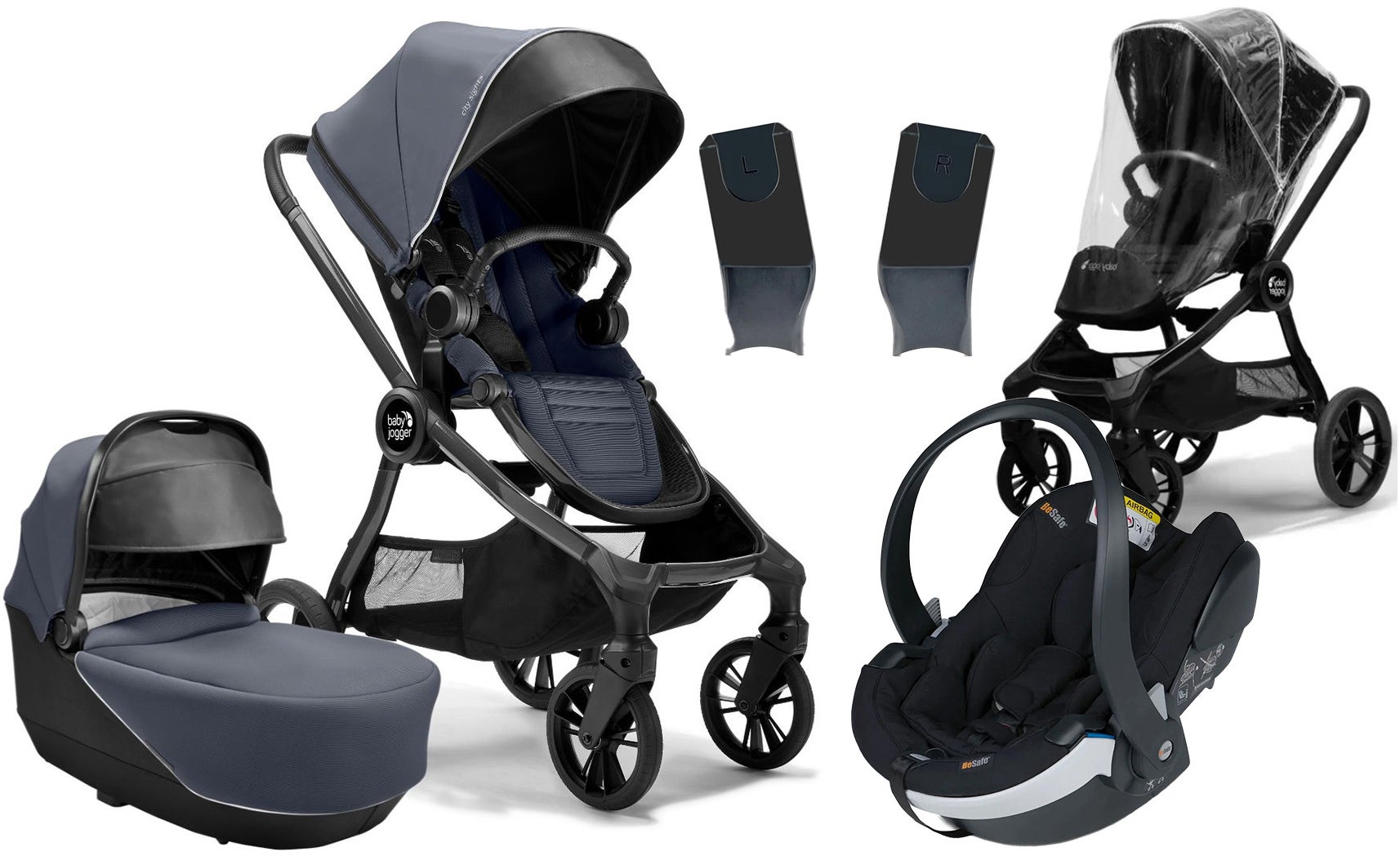 Baby Jogger City Sights Duovagn inkl. BeSafe iZi Go Modular X2