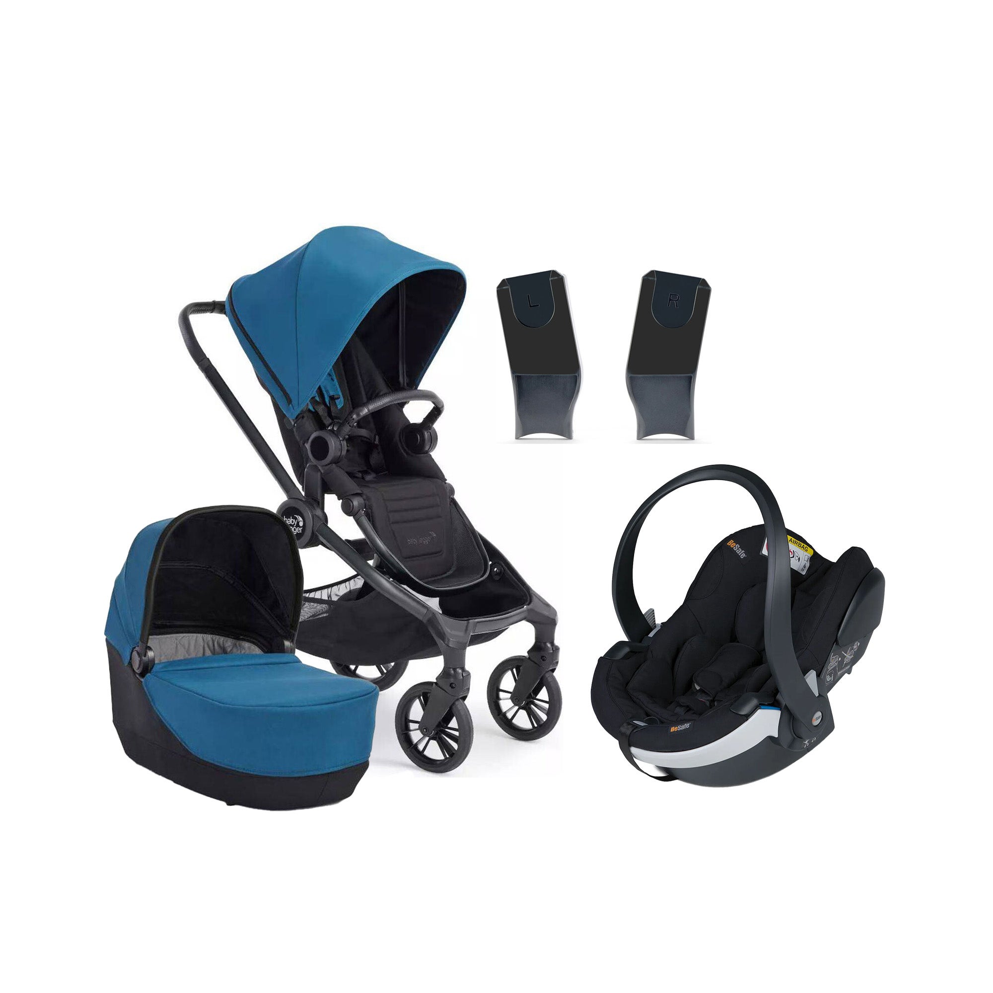 Baby Jogger City Sights Duovagn inkl. BeSafe iZi Go Modular X2