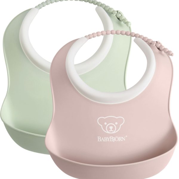 BabyBjörn Haklapp Liten 2-pack|Blekgrön/Blekrosa