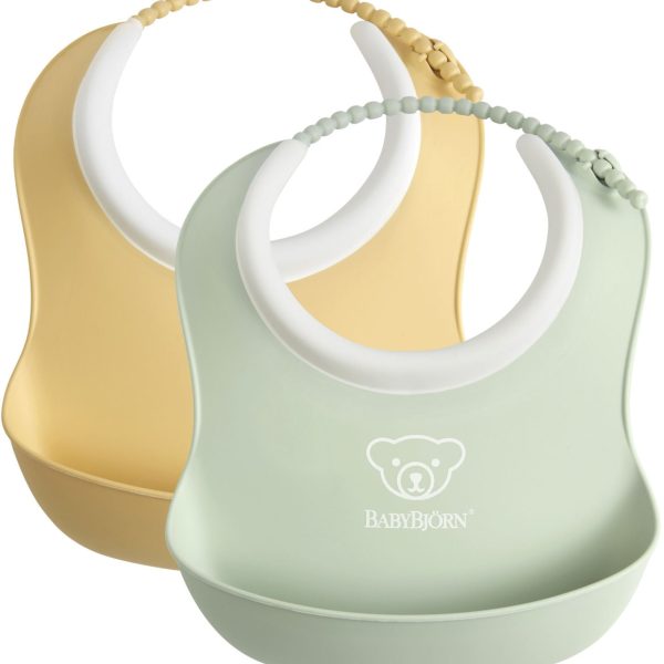 BabyBjörn Haklapp Liten 2-pack|Blekgul/Blekgrön