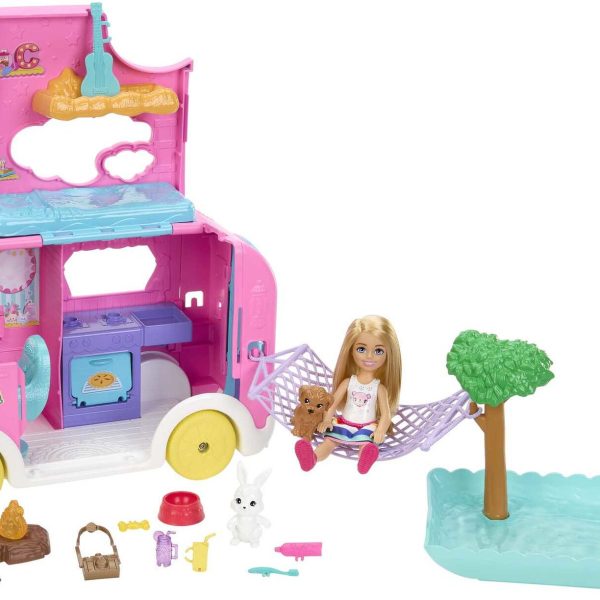 Barbie Chelsea Lekset 2-i-1 Camper med Docka|