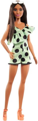 Barbie Fashionista Docka Polka Dots|Lime Green