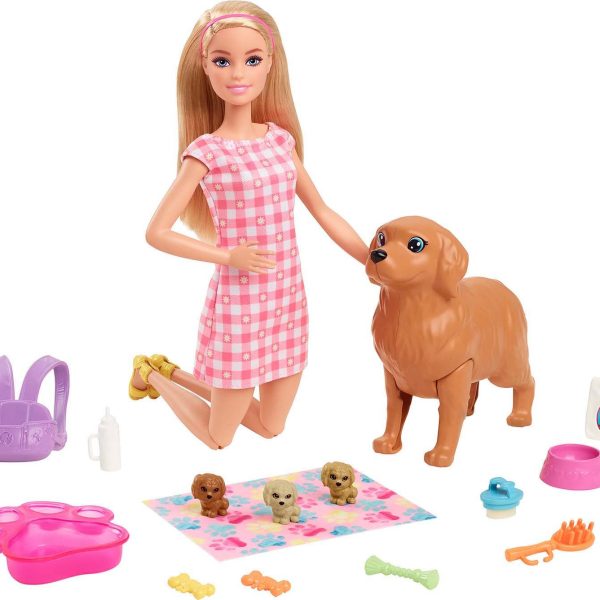 Barbie Newborn Pups Modedocka|