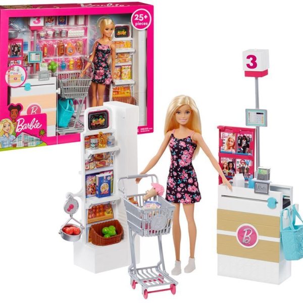 Barbie Supermarket Med Docka|