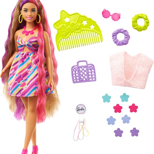 Barbie Totally Hair Docka Flowers|