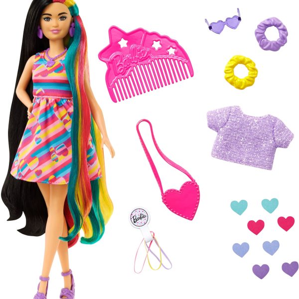 Barbie Totally Hair Docka Hearts|