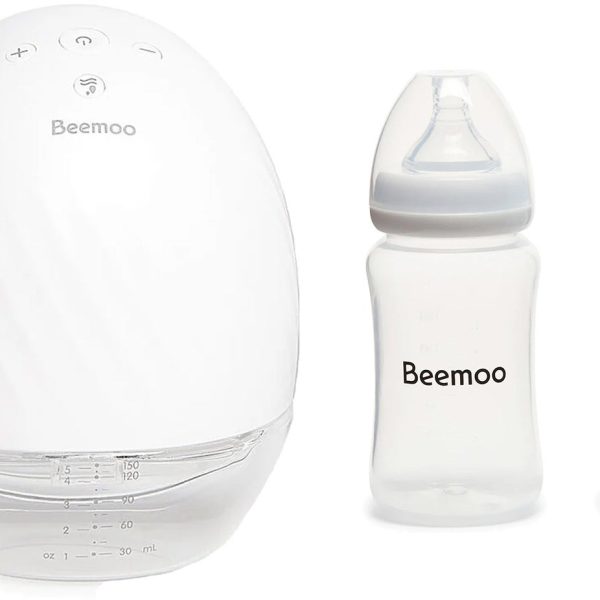 Beemoo CARE Wearable Elektrisk Bröstpump Singel inkl. Bröstmjölksflaska 240 ml 2-pack