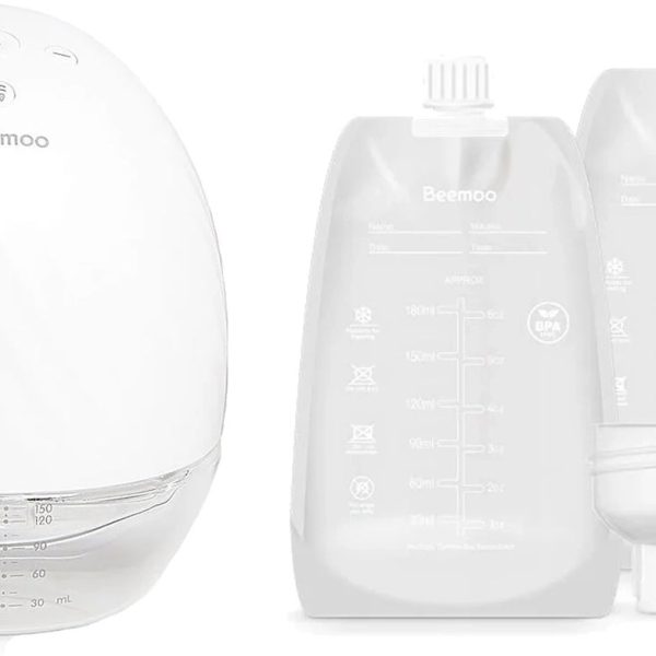 Beemoo CARE Wearable Elektrisk Bröstpump Singel inkl. Bröstmjölkspåsar 180 ml 30-pack