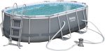 Bestway Power Steel Oval Pool m. Tillbehör 424x250|