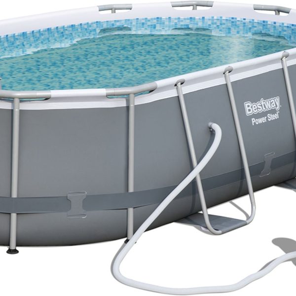 Bestway Power Steel Oval Pool m. Tillbehör 424x250|