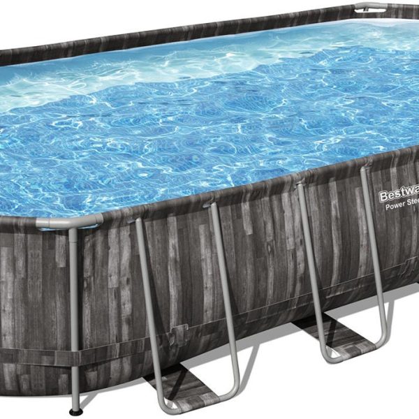 Bestway Power Steel Oval Pool m. Tillbehör 732x366|