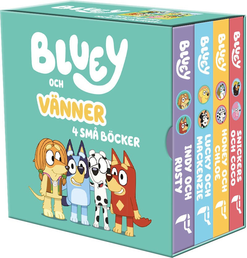 Bluey Och Vänner 4 Små Böcker