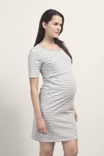 Boob Gravid- &  Amningsnattlinne|White/Grey Melange S