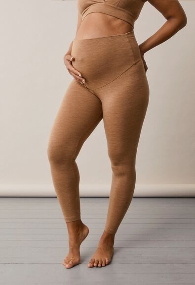 Boob OONO Ull-leggings|Brown Melange