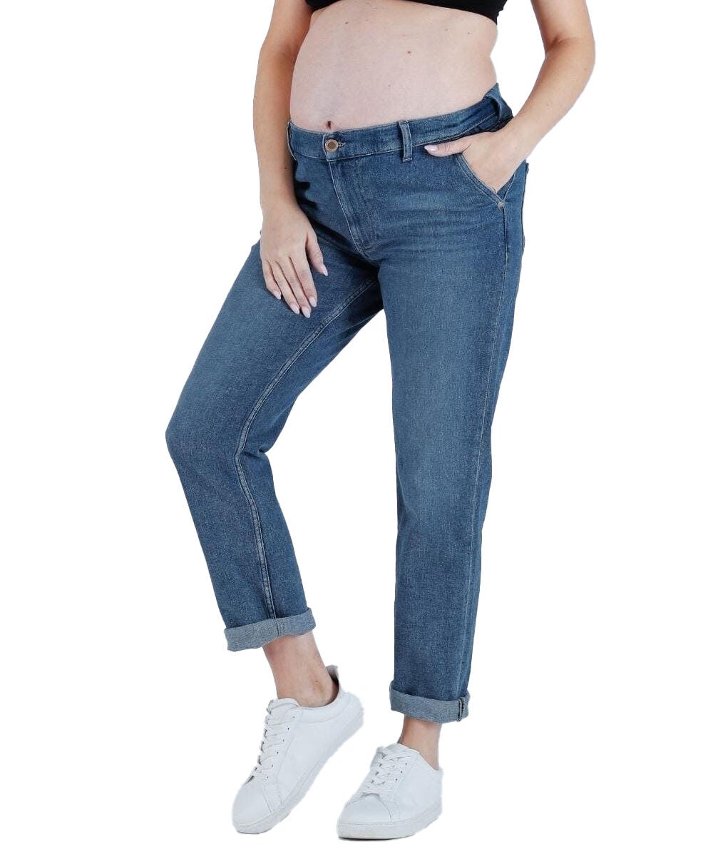 Cache Coeur Carrie Gravidjeans|Mid-Blue