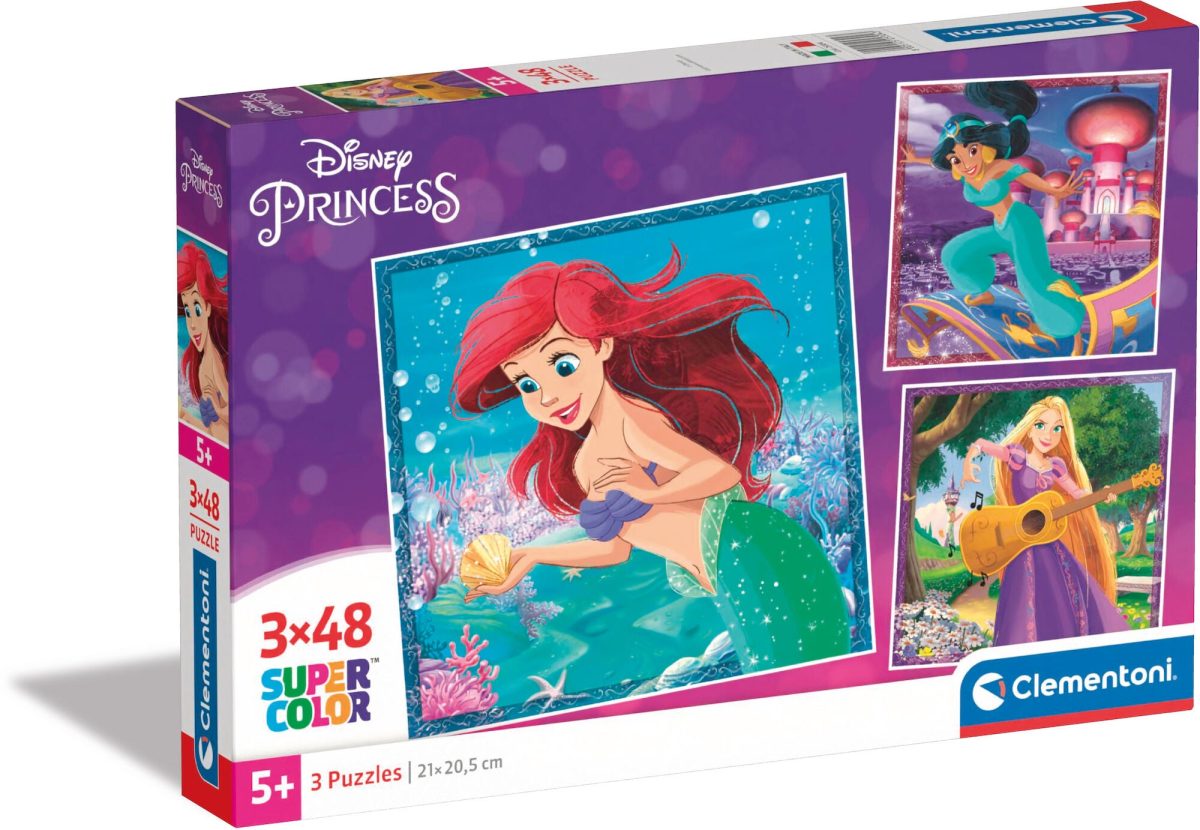 Clementoni Disney Princess Pussel 3x48 Bitar|