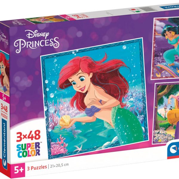 Clementoni Disney Princess Pussel 3x48 Bitar|