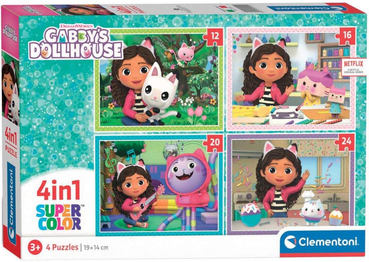 Clementoni Gabby's Dollhouse Pussel 4-i-1|