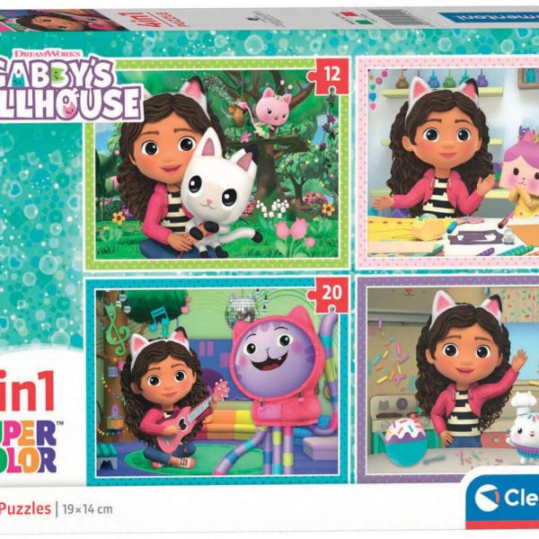 Clementoni Gabby's Dollhouse Pussel 4-i-1|