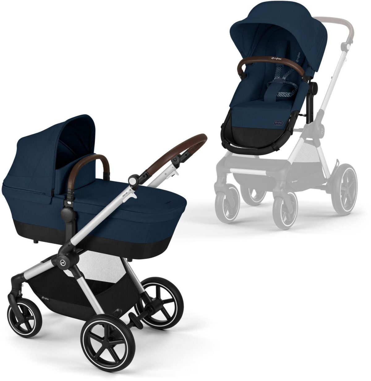 Cybex EOS Lux Duovagn|Silver/Ocean Blue