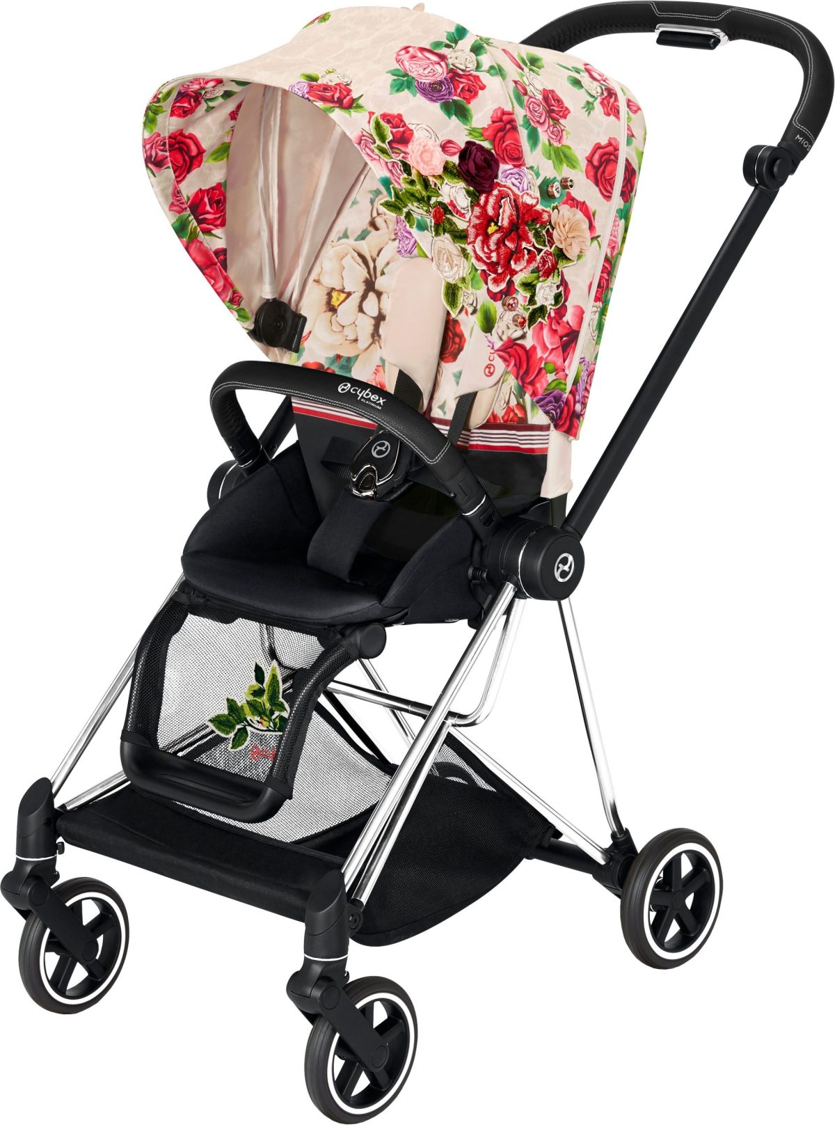 Cybex Mios Sittvagn|Chrome Black/Spring Blossom Light