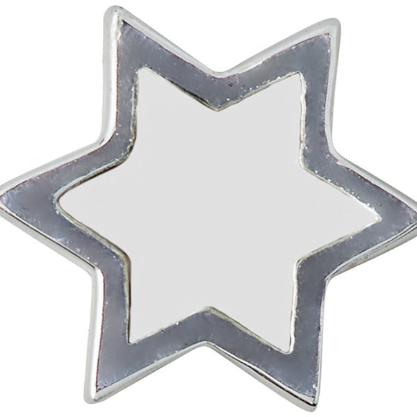 Design Letters Enamel Star Charm Silver