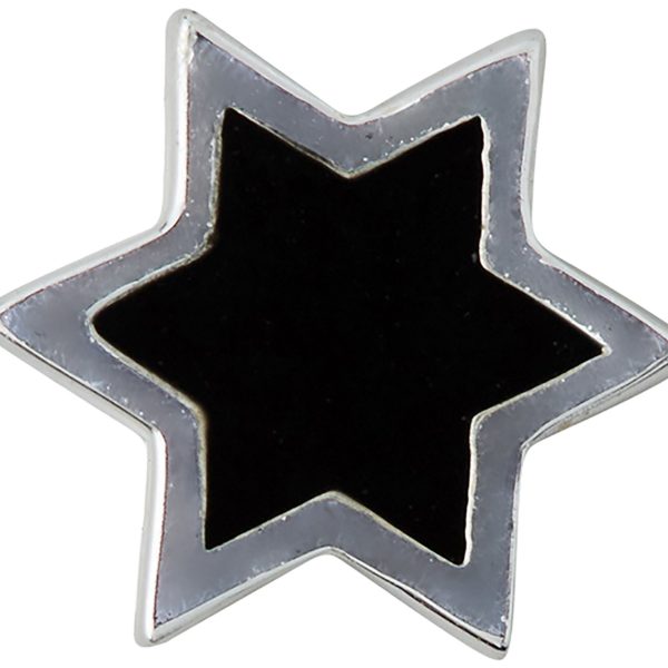 Design Letters Enamel Star Charm Silver