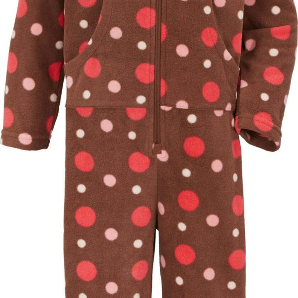 Didriksons Monte Onepiece|Small Dotted Brown Print