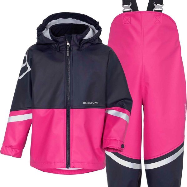 Didriksons Waterman Regnställ|Plastic Pink
