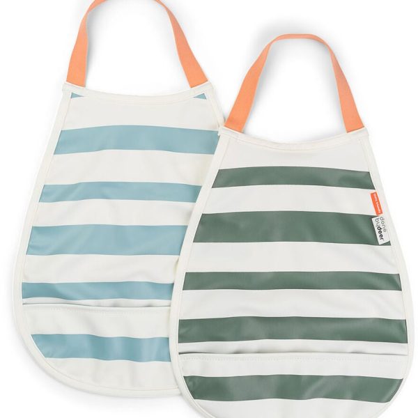 Done By Deer Haklapp 2-pack|Stripes Blue/Green