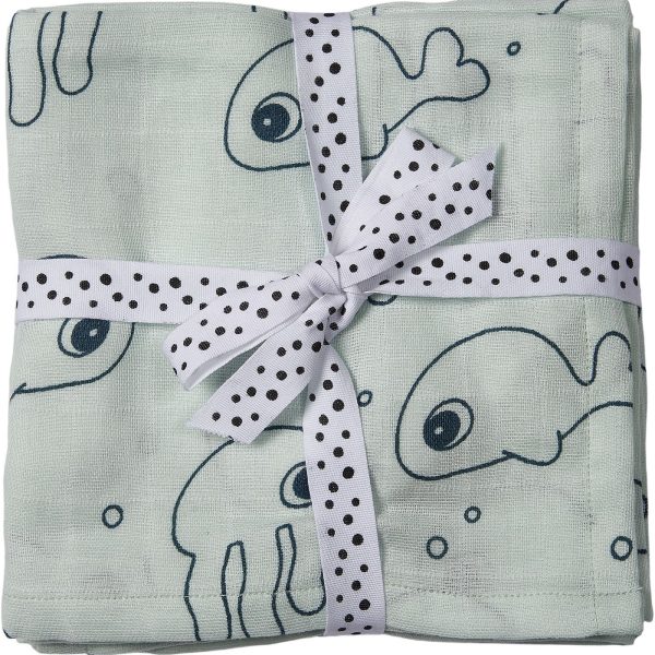 Done By Deer Swaddler Sea Friends 120x120 2-pack|Blue