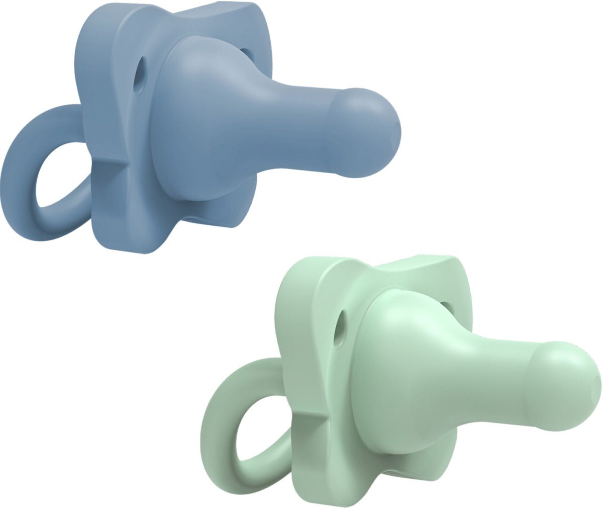 Dr. Brown's HappyPaci Napp 0-6m 2-pack Silikon|Blå/Grön