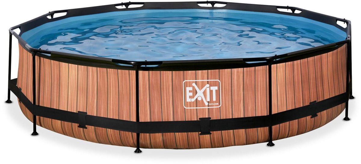 EXIT Pool Filterpump 360x76 cm|Brun