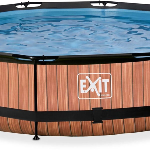 EXIT Pool Filterpump 360x76 cm|Brun