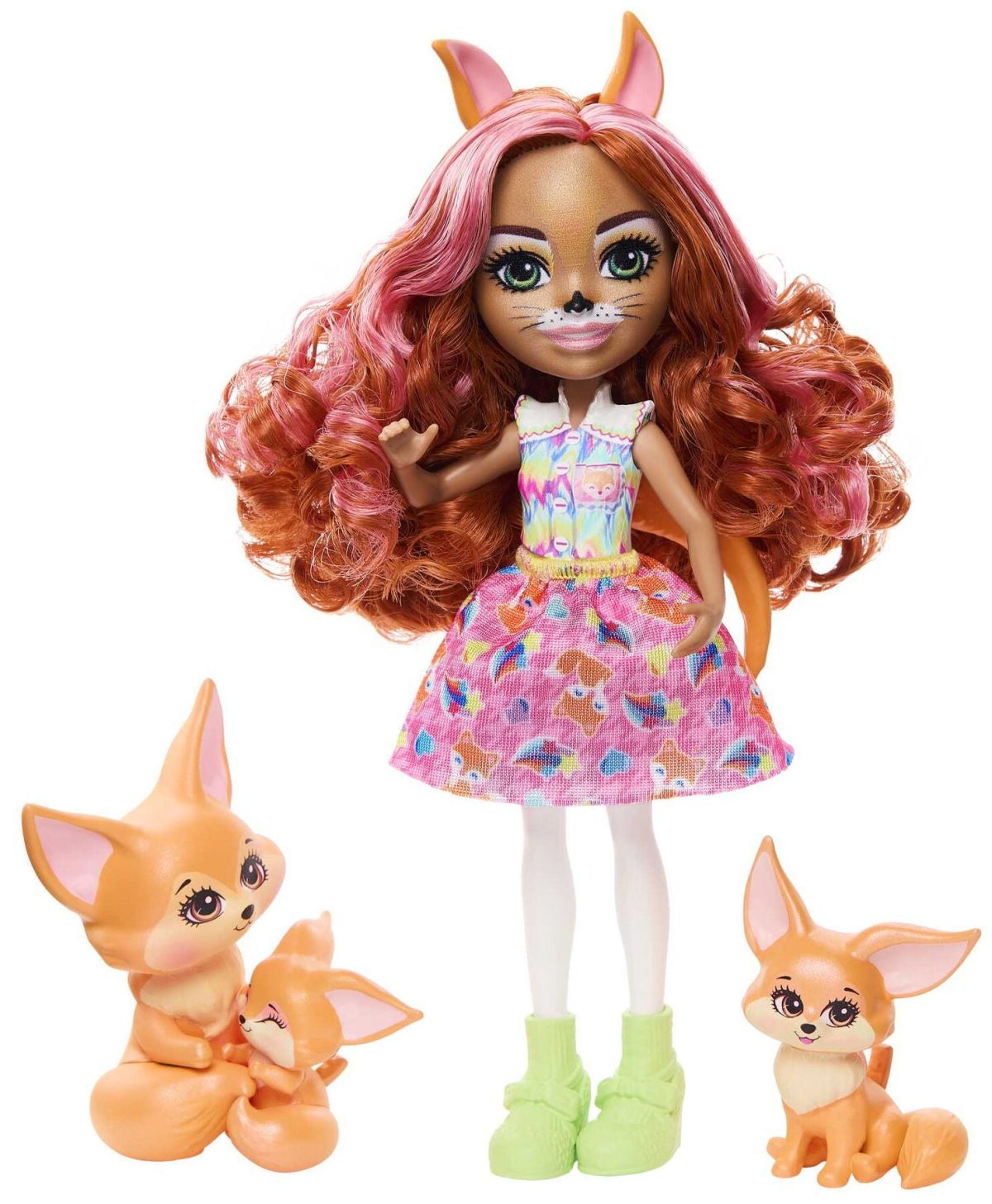 Enchantimals Glam Party Dockor Filigree Fox Familj|