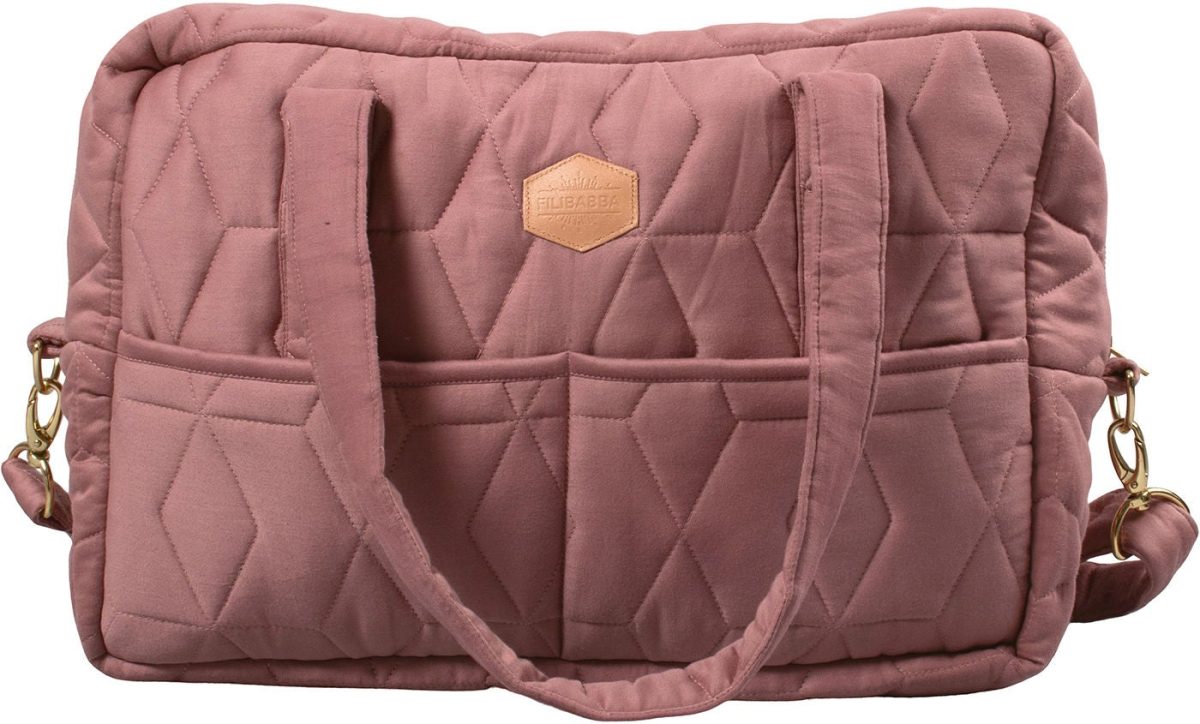 Filibabba Soft Quilt Skötväska|Dark Rose