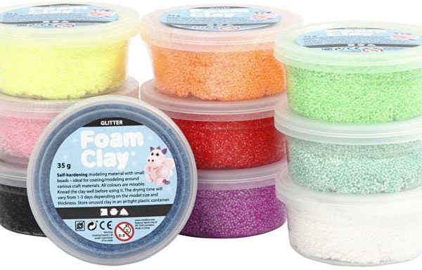 Foam Clay Mixade Färger Glitter