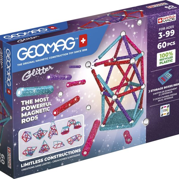 Geomag Byggsats 60 Bitar|Glitter