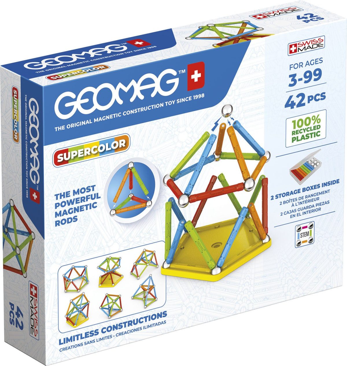 Geomag Supercolor Byggsats 42 Bitar|