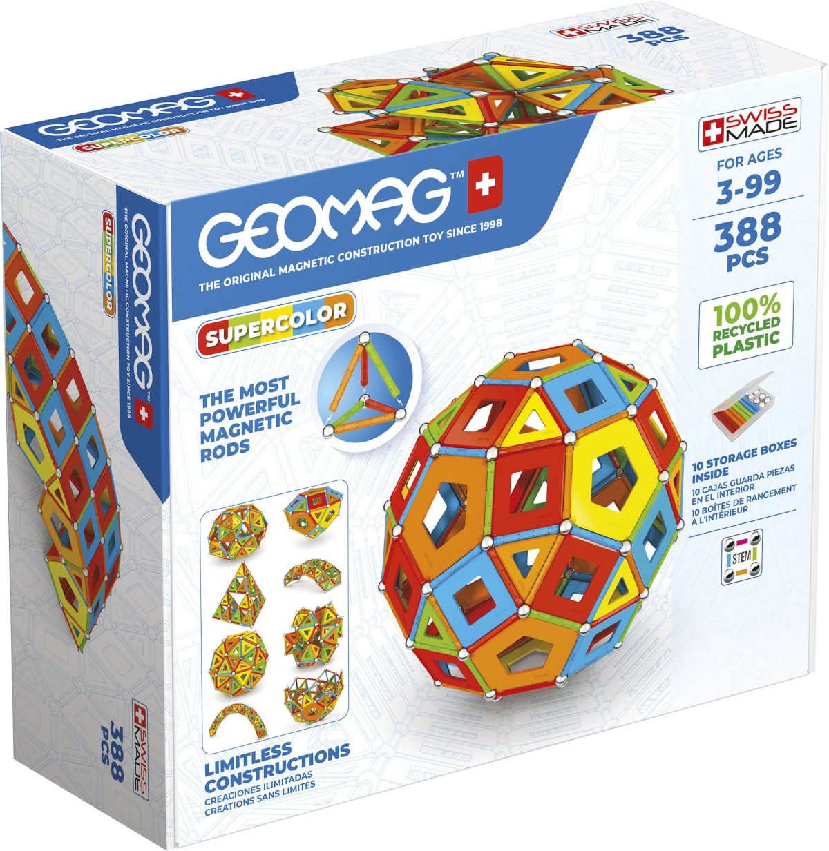 Geomag Supercolor Panels Masterbox Byggsats 388 Delar|